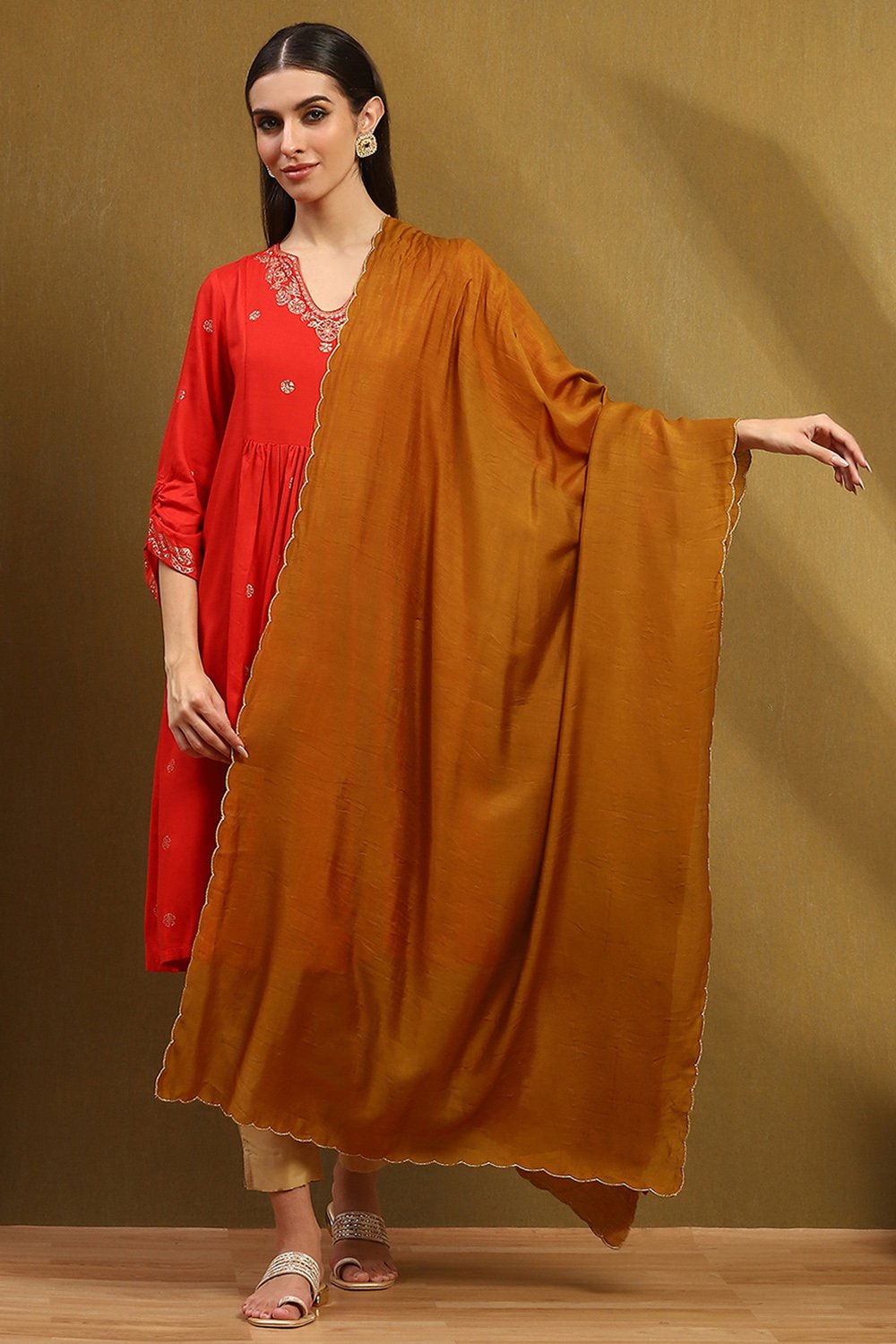 Metallic Polyester Dupatta image number 4