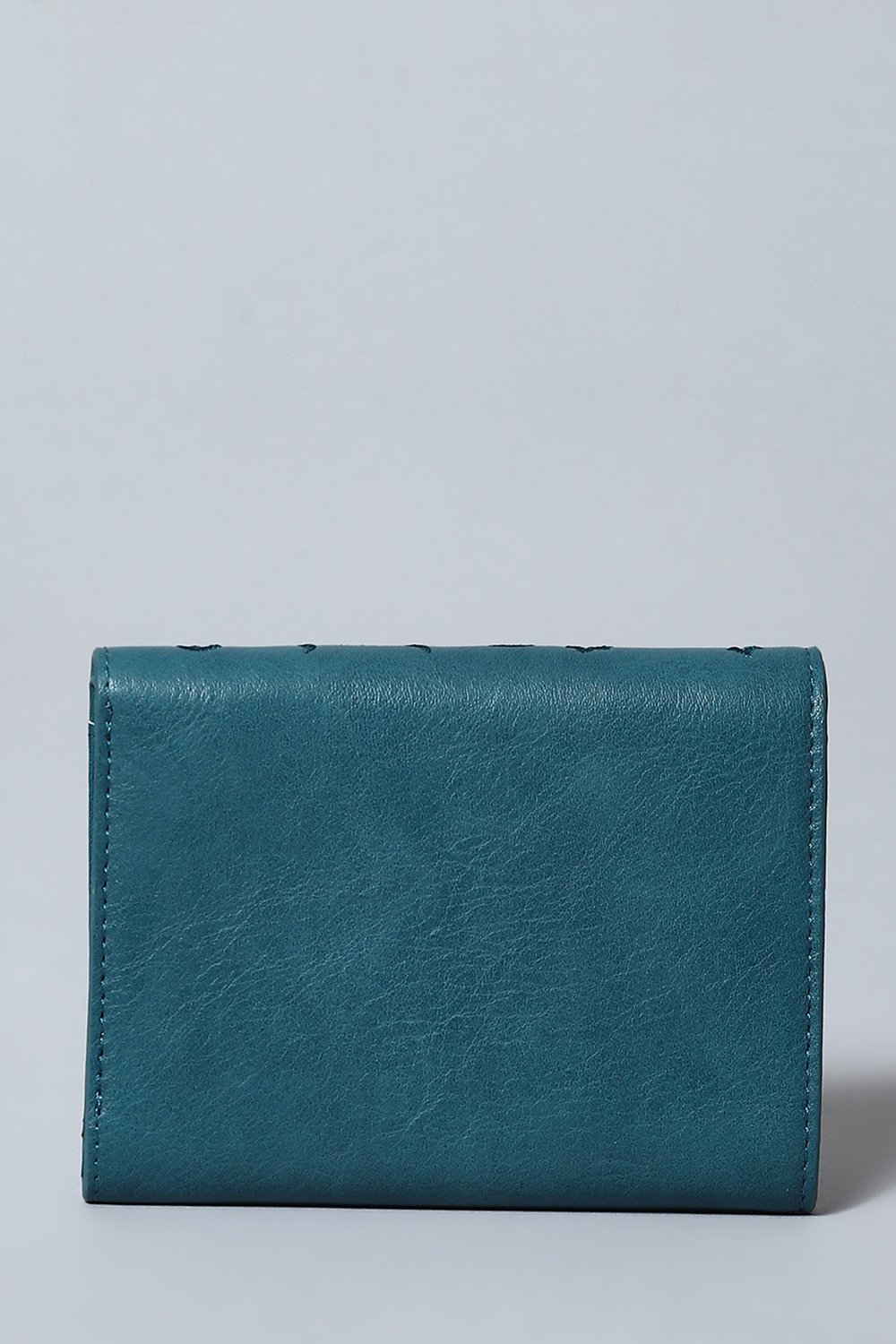 Teal Pu Leather Card Holder image number 3