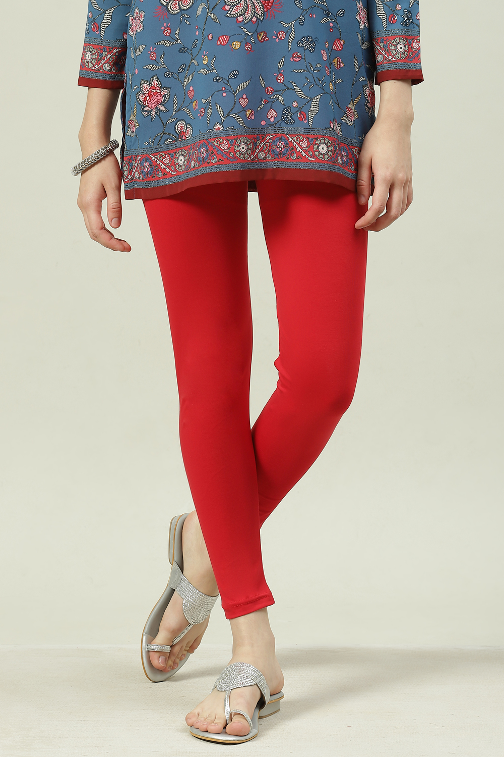 Buy RAINY FLOWERS Women Red Checkered Cotton Blend Ankle Length Legging  Online at Best Prices in India - JioMart.