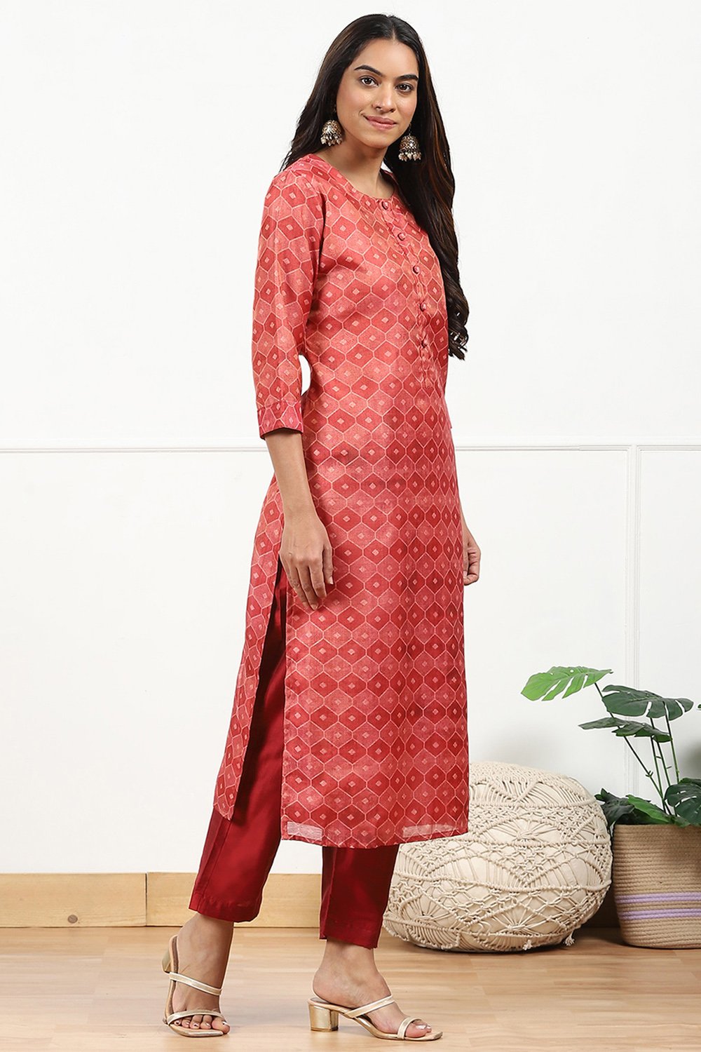 Grey Linen Blend Digital Print Unstitched Suit Set image number 5