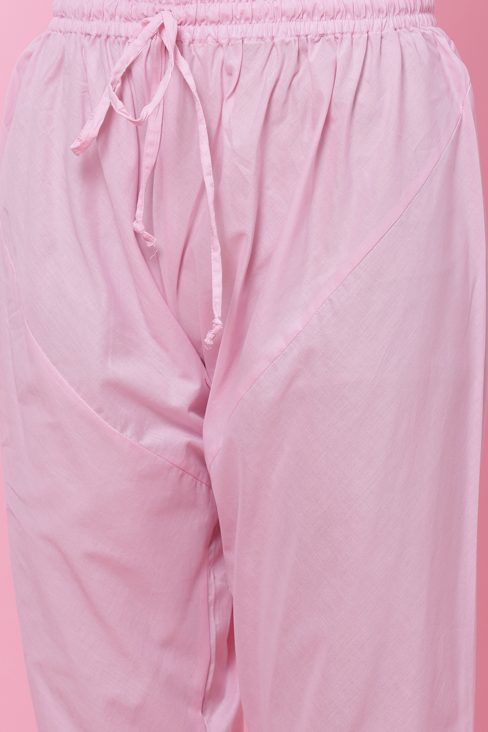 Relaxing Cotton Self Pink Design Churidar Pants #32017