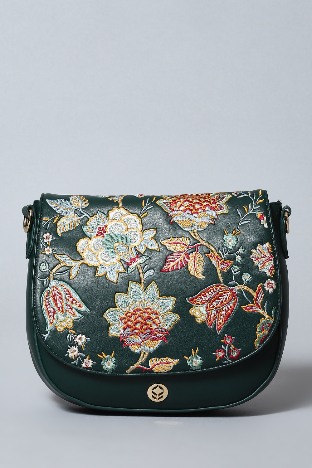 Green Pu Leather Crossbody image number 1