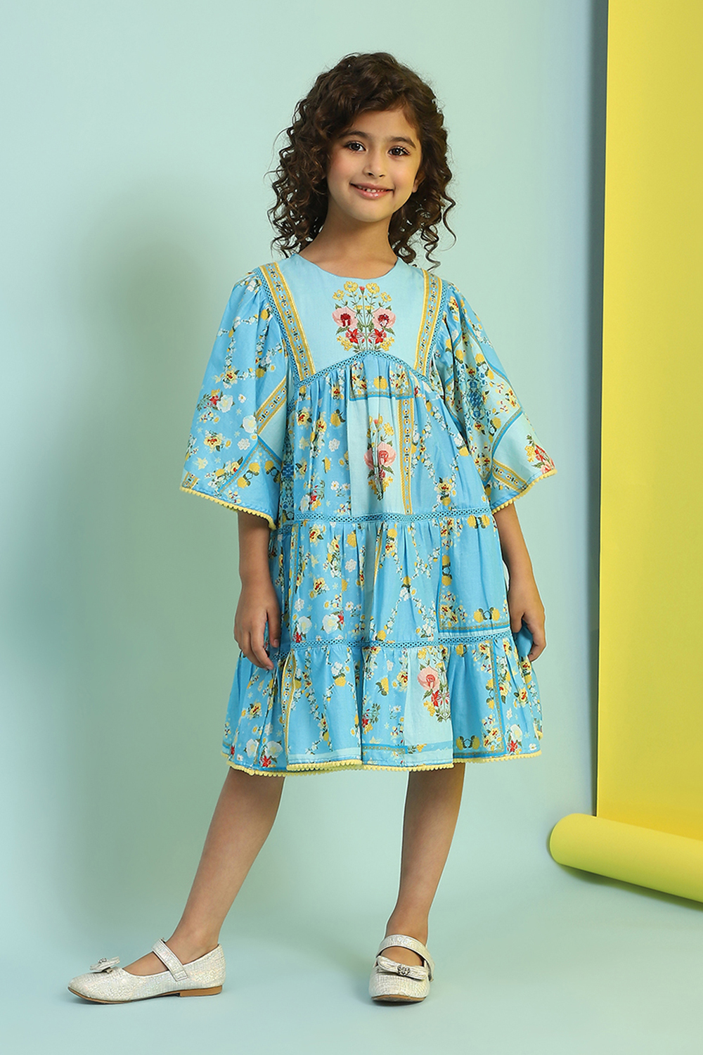 Sky Blue Cotton Dress image number 6