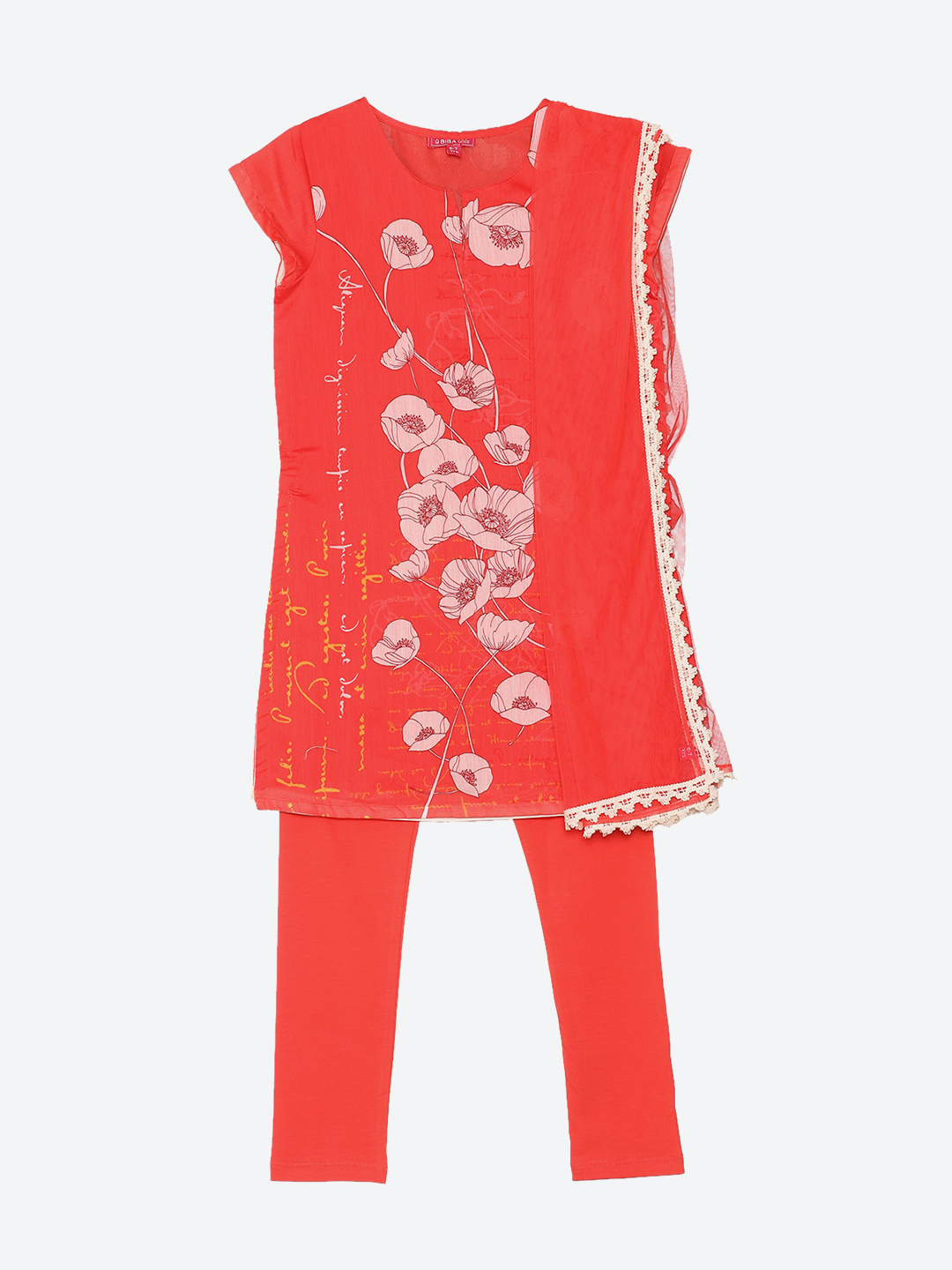 Red Art Silk Straight Kurta Churidar Suit Set image number 0