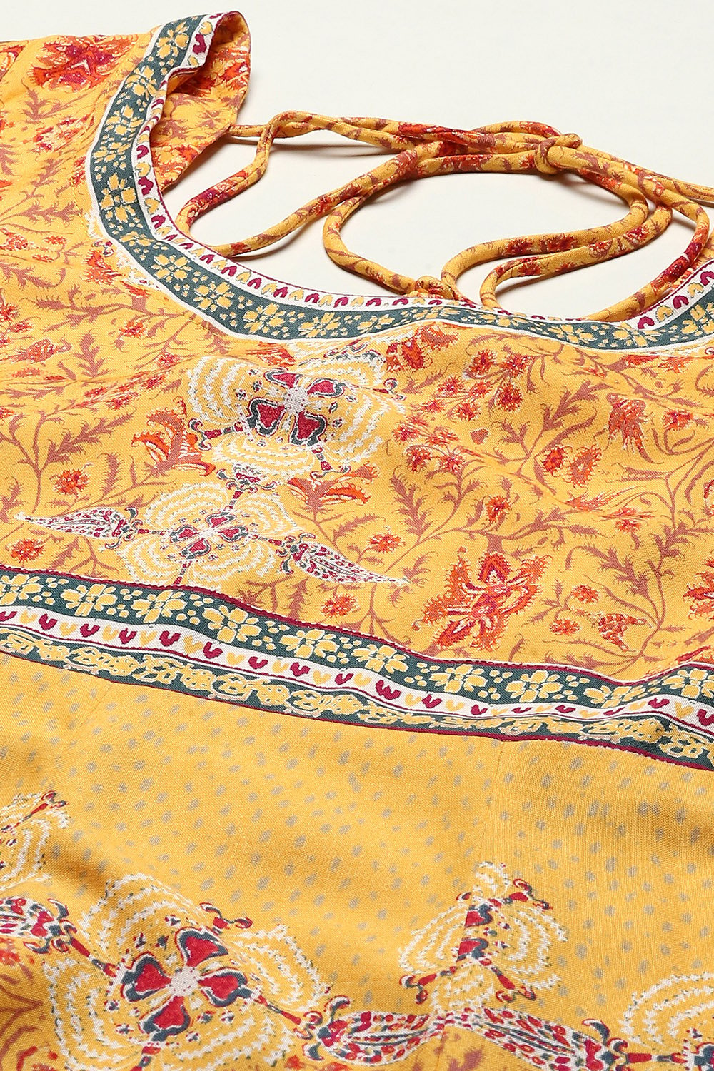 Yellow Rayon Anarkali Kurta Churidar Suit Set image number 1