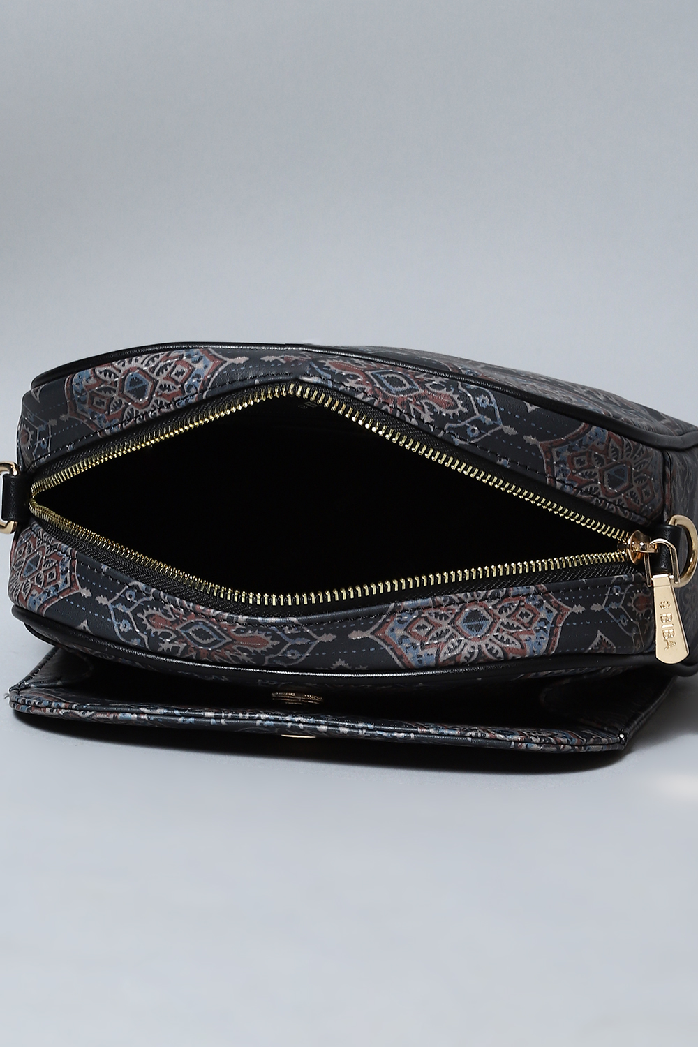 Black Pu Leather Crossbody image number 4