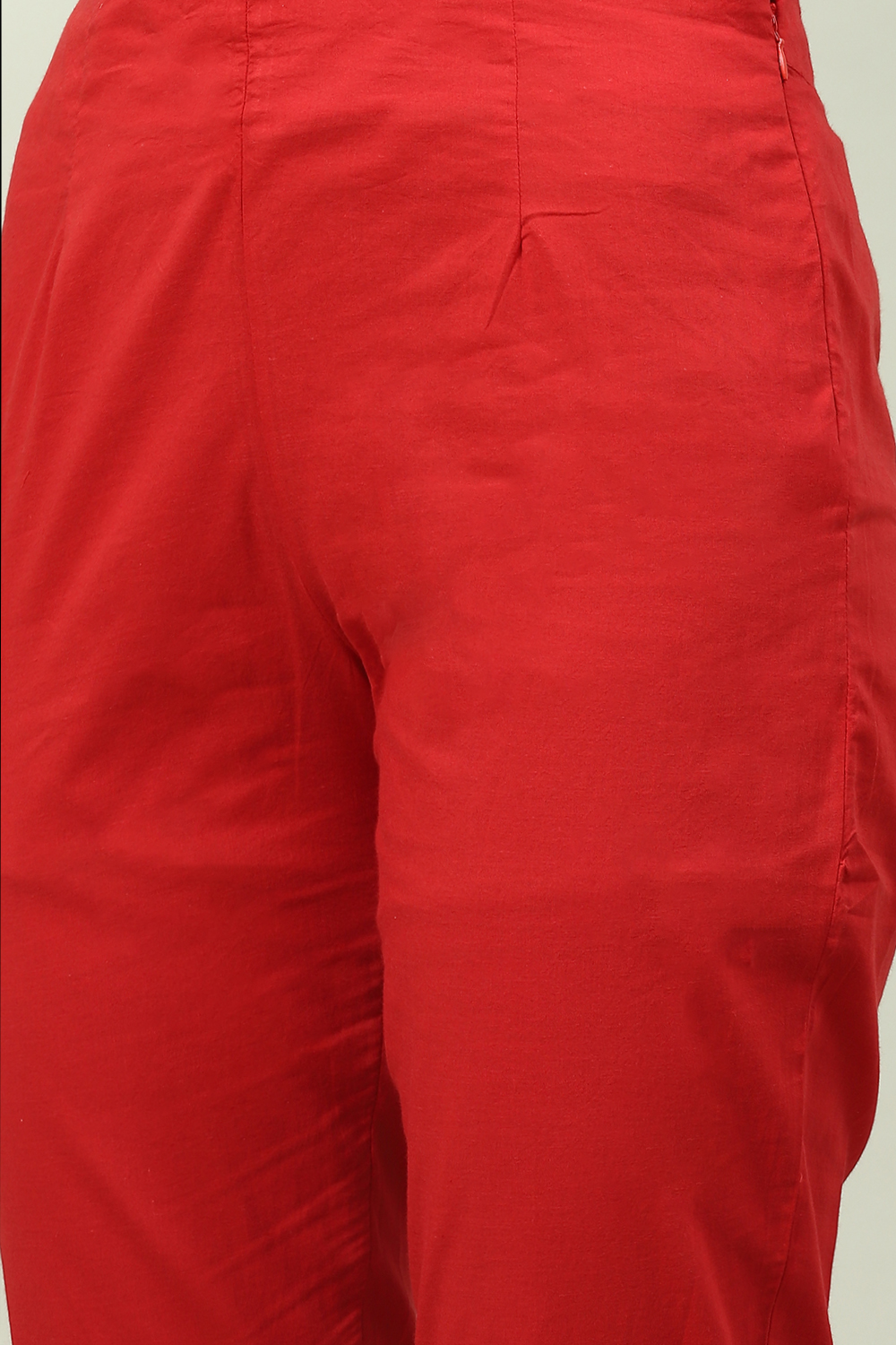 Buy Red Art Silk Straight Kurta Slim Pant Suit Set (Kurta, Slim Pant ...