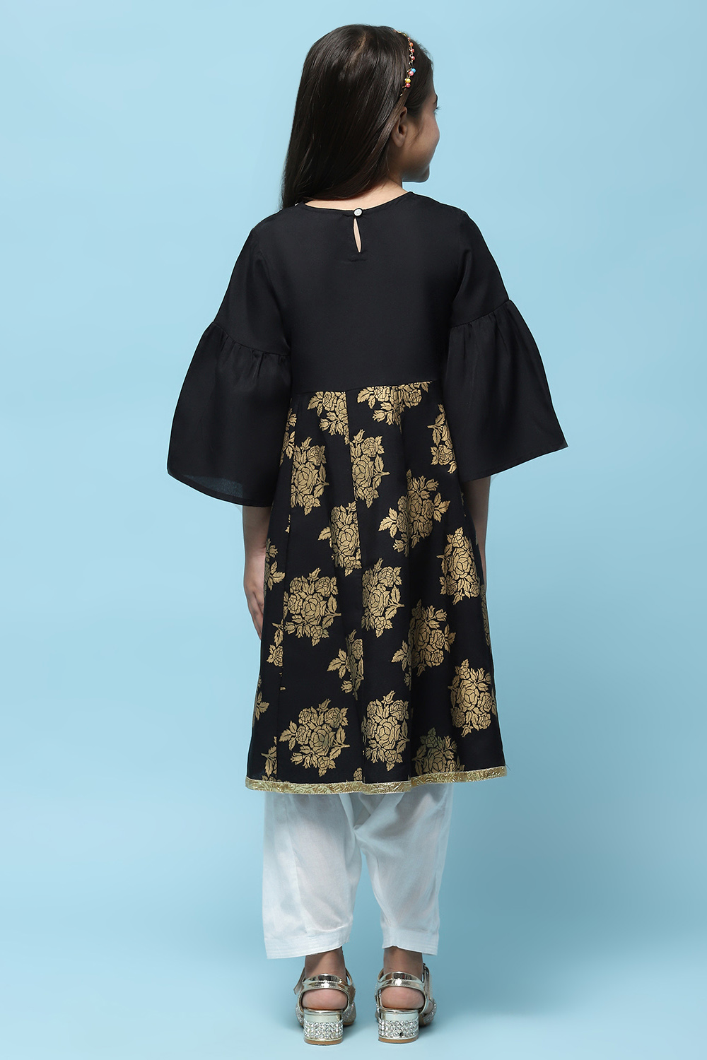 Black Cotton Short Kurti image number 4