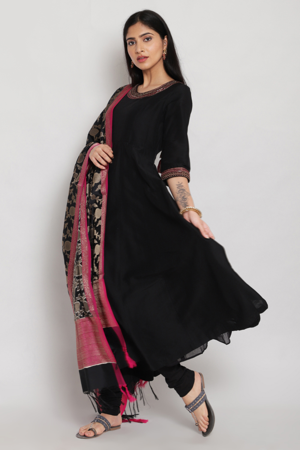 Biba on sale black anarkali