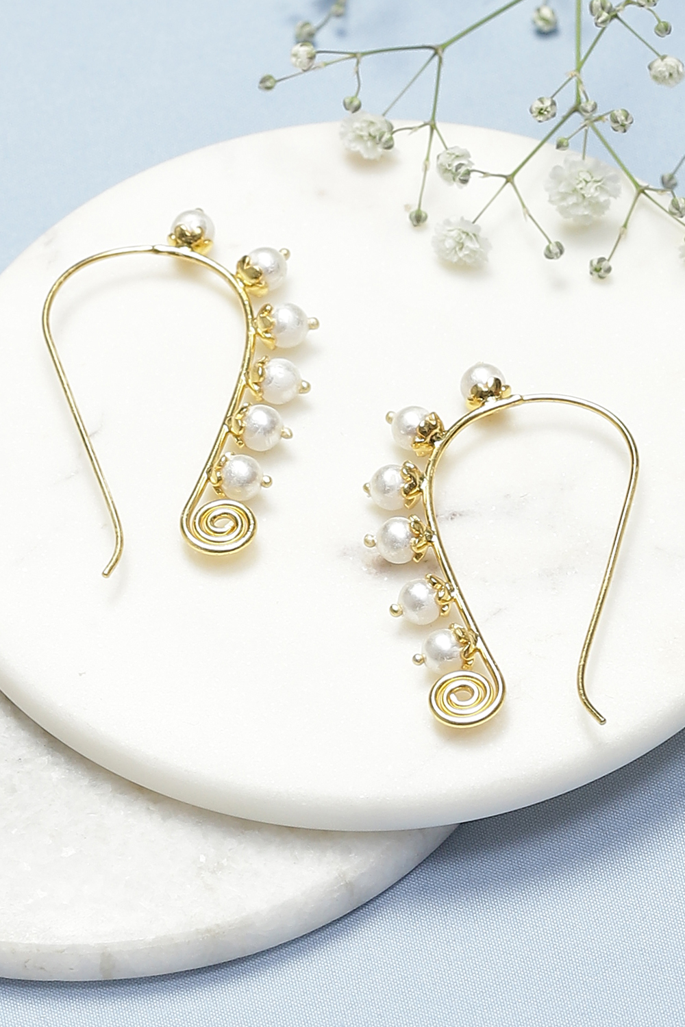 Gold Brass Earrings image number 0