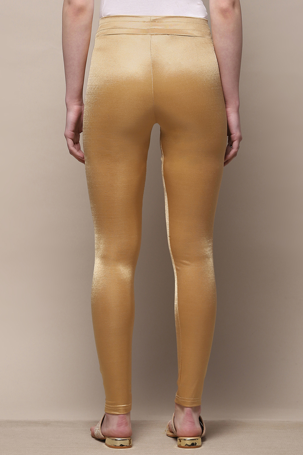 Gold Sp&ex Solid Leggings image number 4