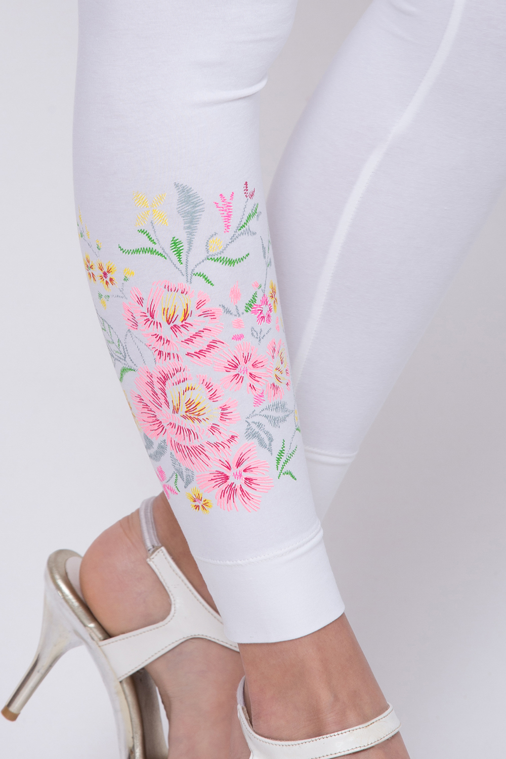 Buy BIBA White Womens White Viscose Leggings