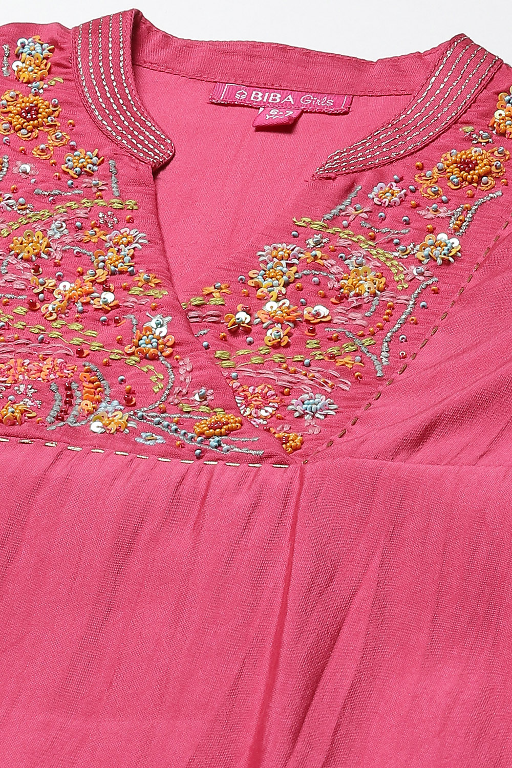 Pink Poly Viscose Straight Kurta Pants Suit Set image number 1