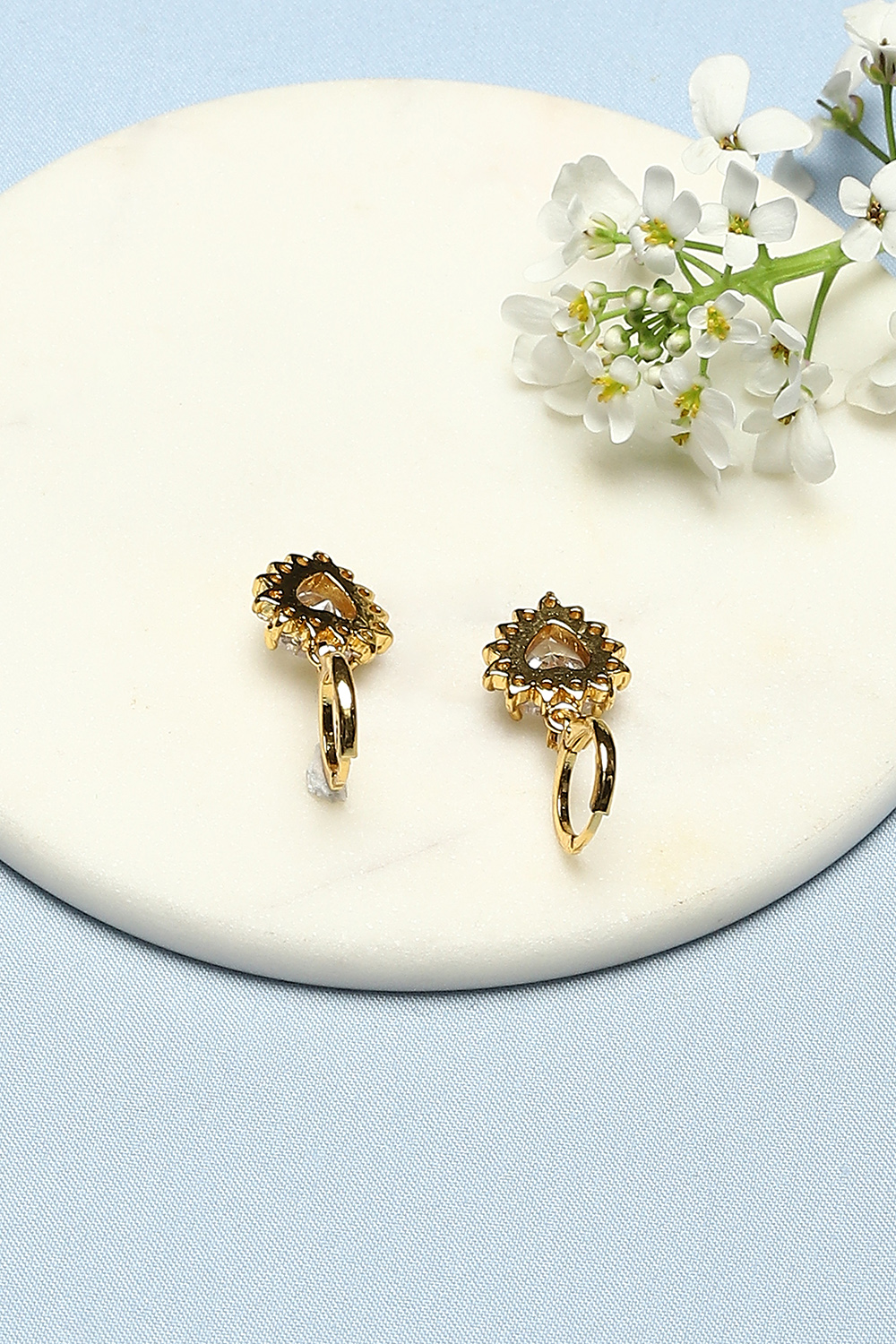 Gold Brass Earrings image number 2