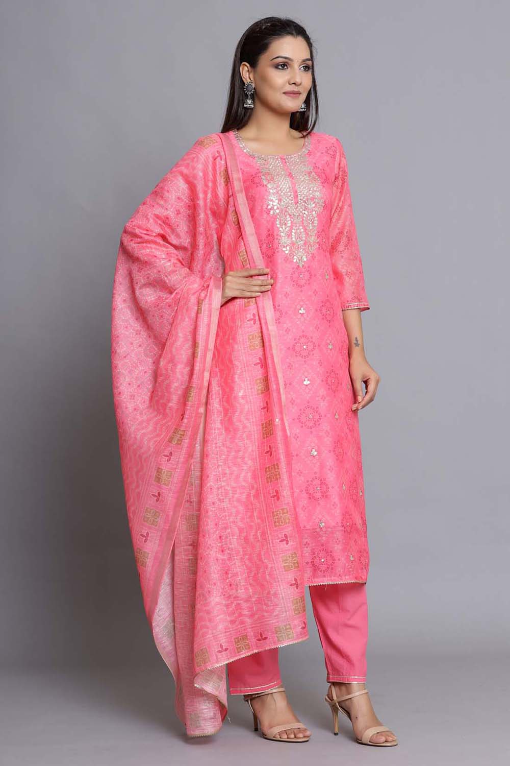 Easy Stitch Pink Muslin Suit image number 0