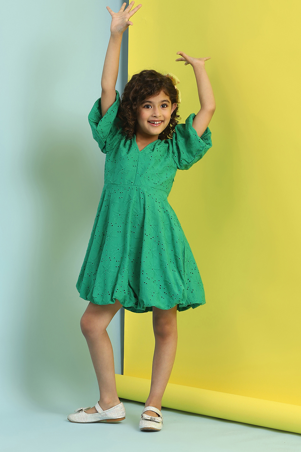 Green Cotton Dress image number 0