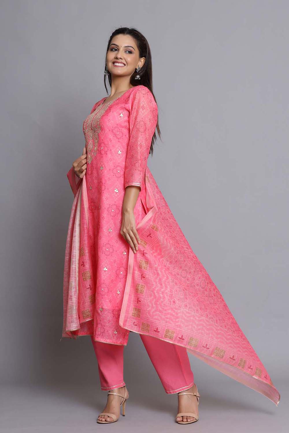 Easy Stitch Pink Muslin Suit image number 1