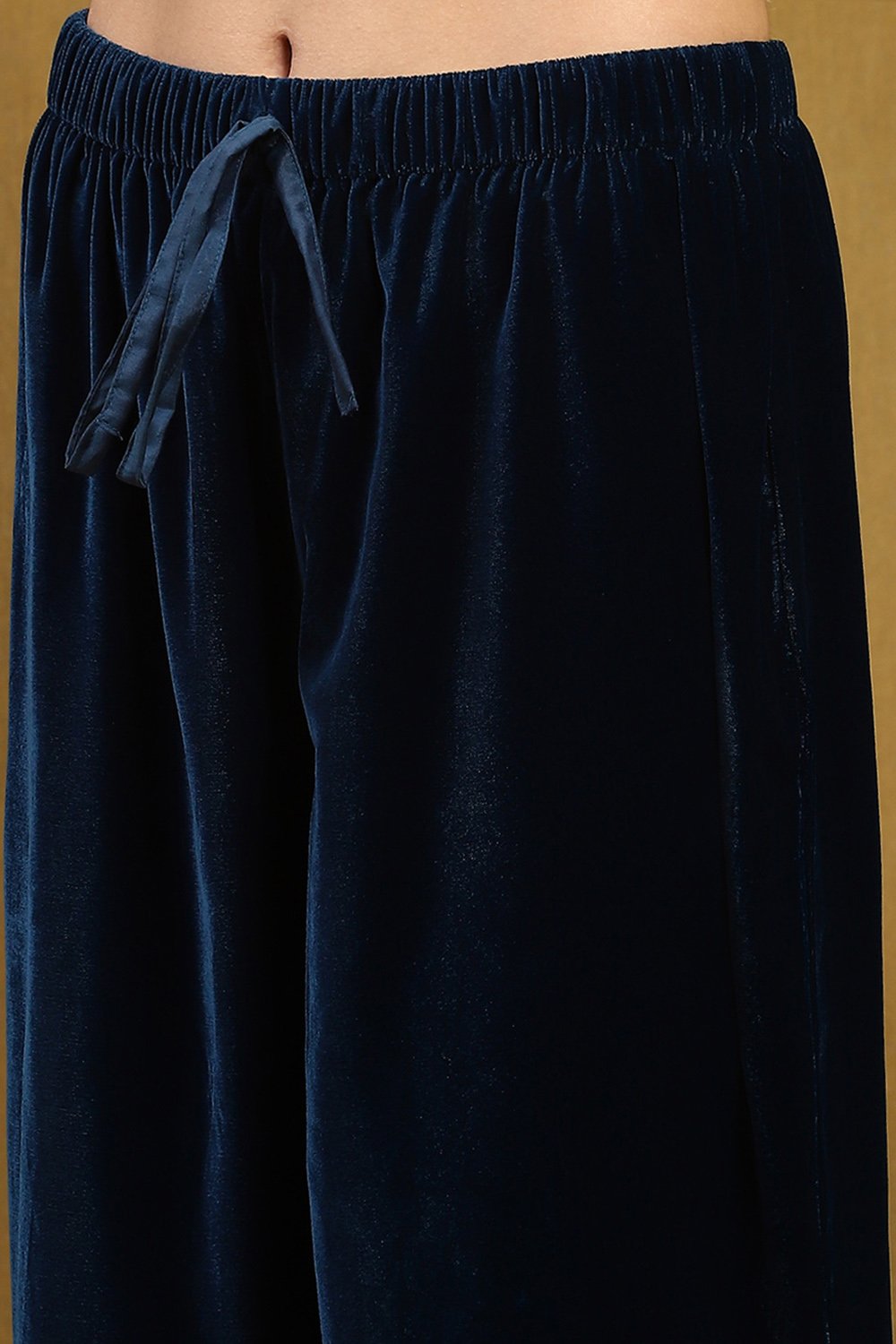 Blue Polyester Straight Suit Set image number 2