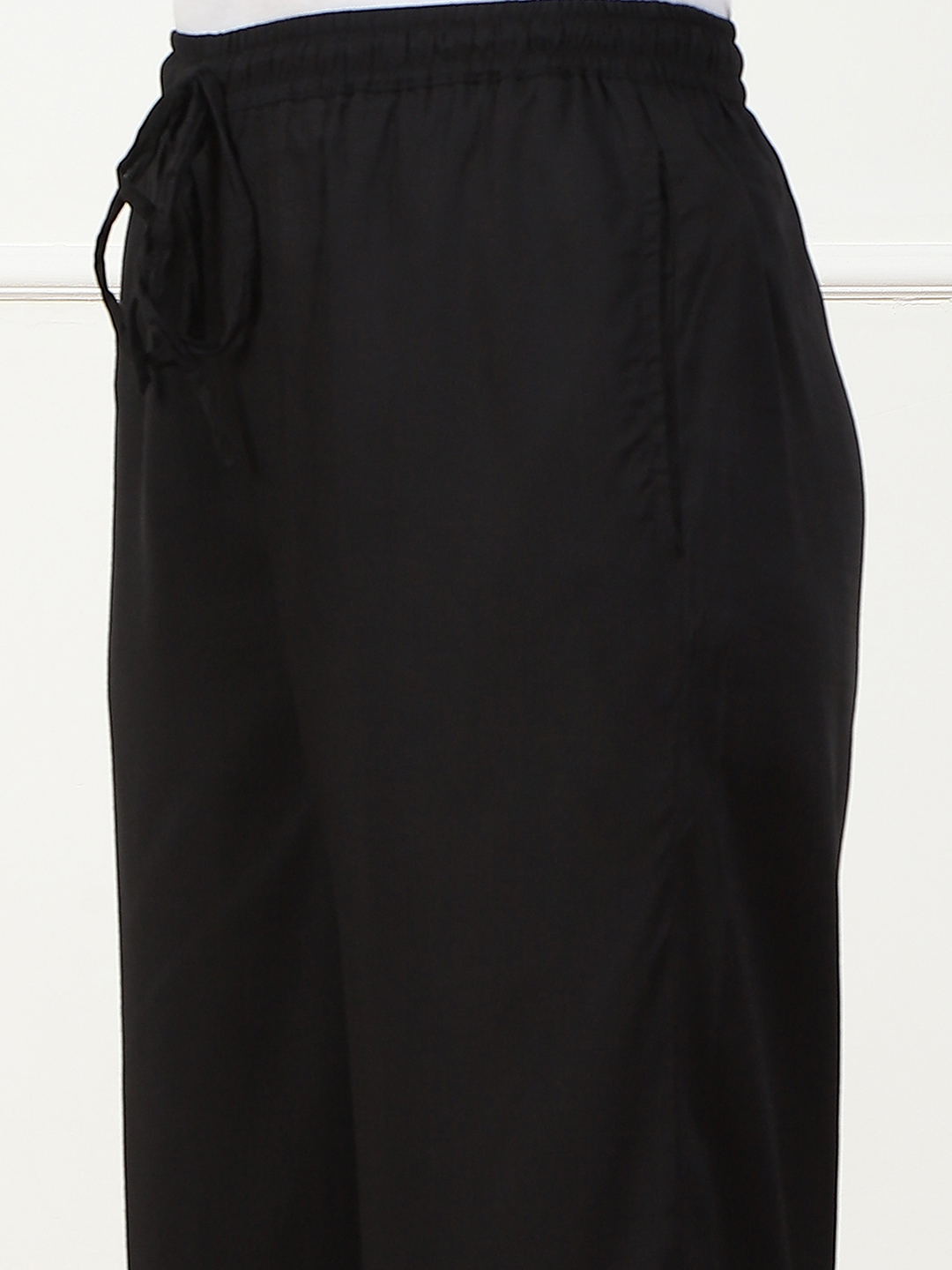 Black Polyester Palazzo Pants image number 1