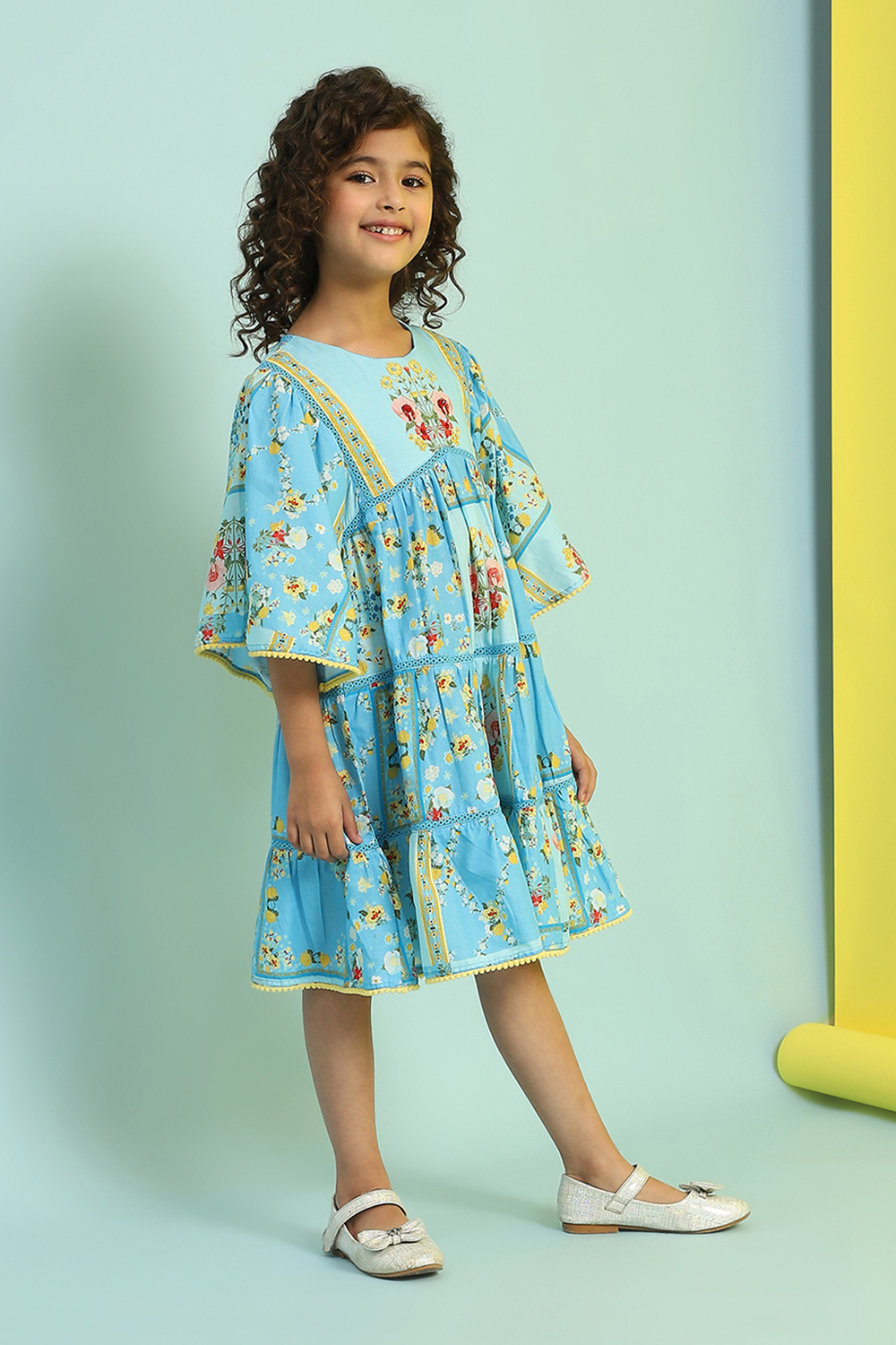 Sky Blue Cotton Dress image number 4